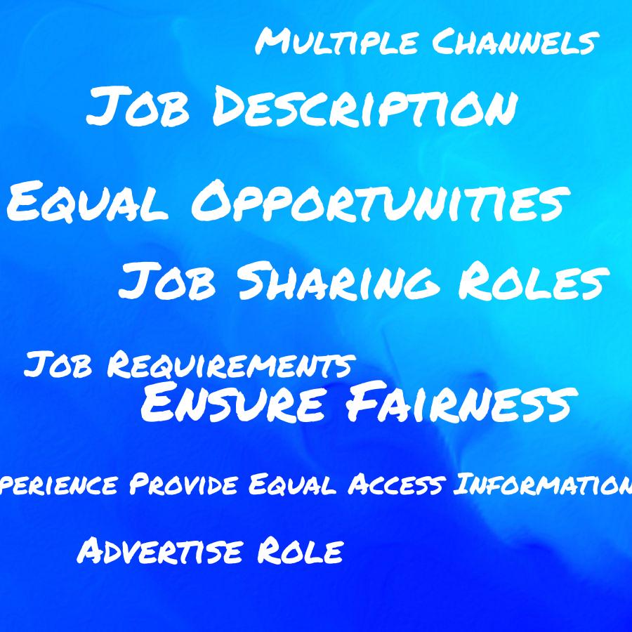 how do you ensure fairness and equal opportunities when recruiting for job sharing roles