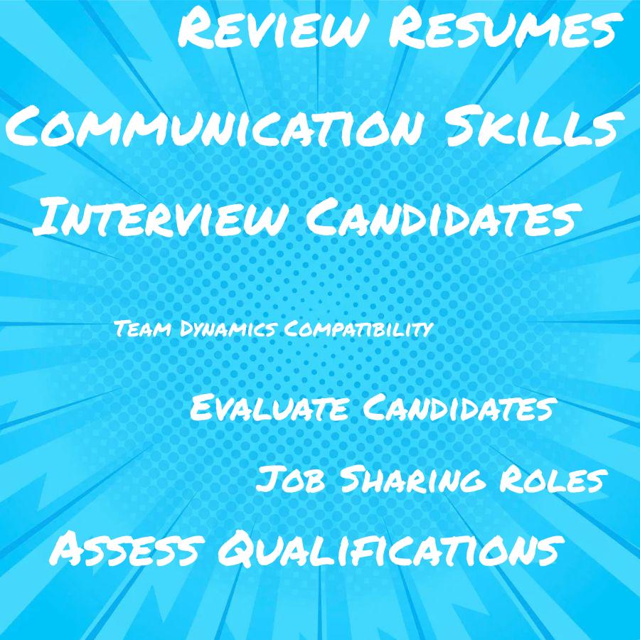 how do you evaluate candidates for job sharing roles