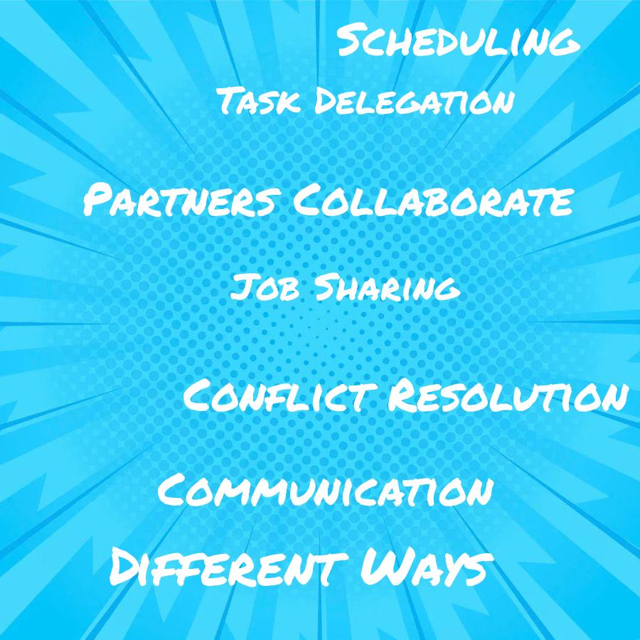 what are the different ways in which job sharing partners can collaborate